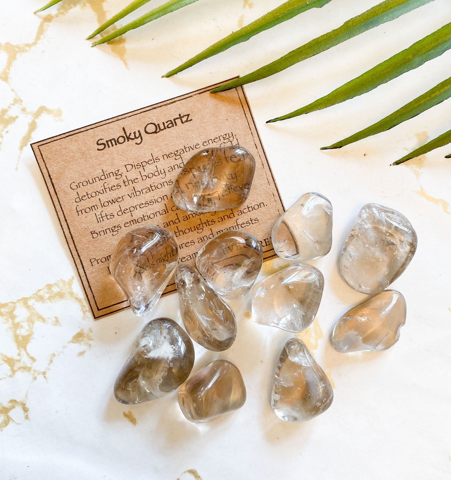 Smoky Quartz Crystal Tumbled Stone - Grounding, Calmness & Manifestation