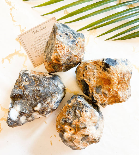 Raw / Rough Chalcedony Crystal - Protection, Healing & Cleansing