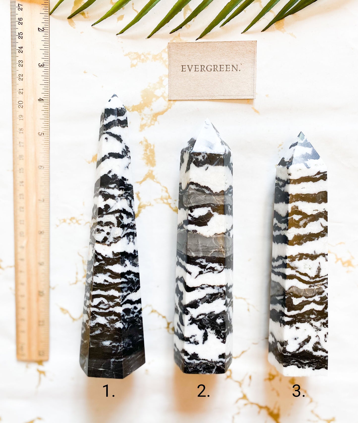 Black & White Zebra Jasper Towers / Obelisks