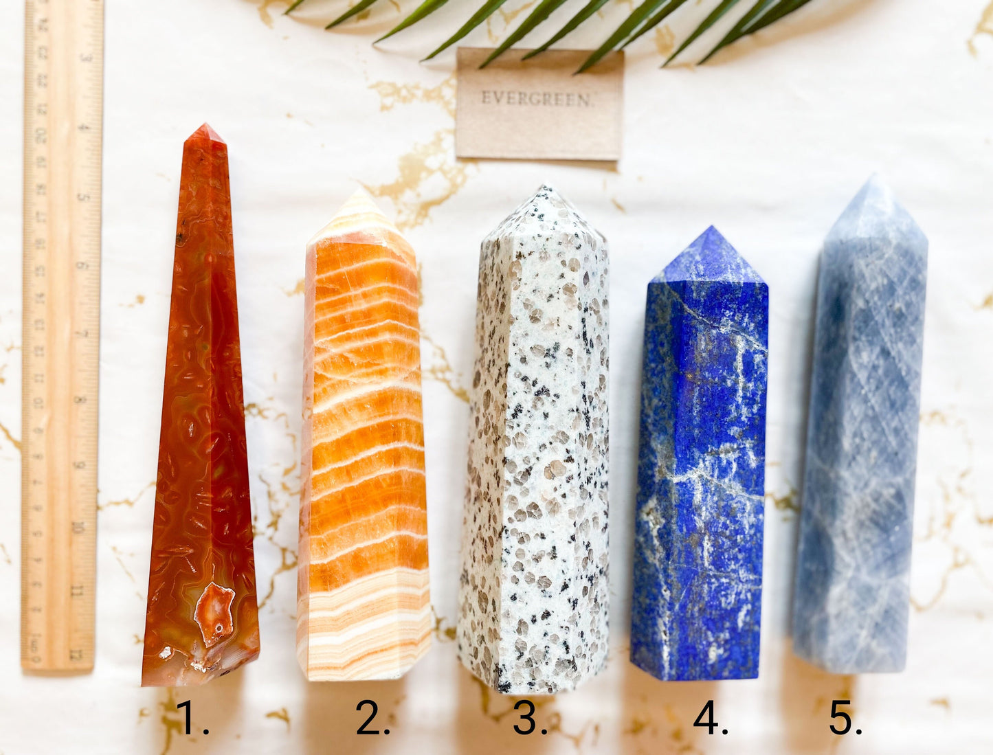 Crystal Towers & Obelisks - Lapis Lazuli / Calcite / Jasper / Carnelian