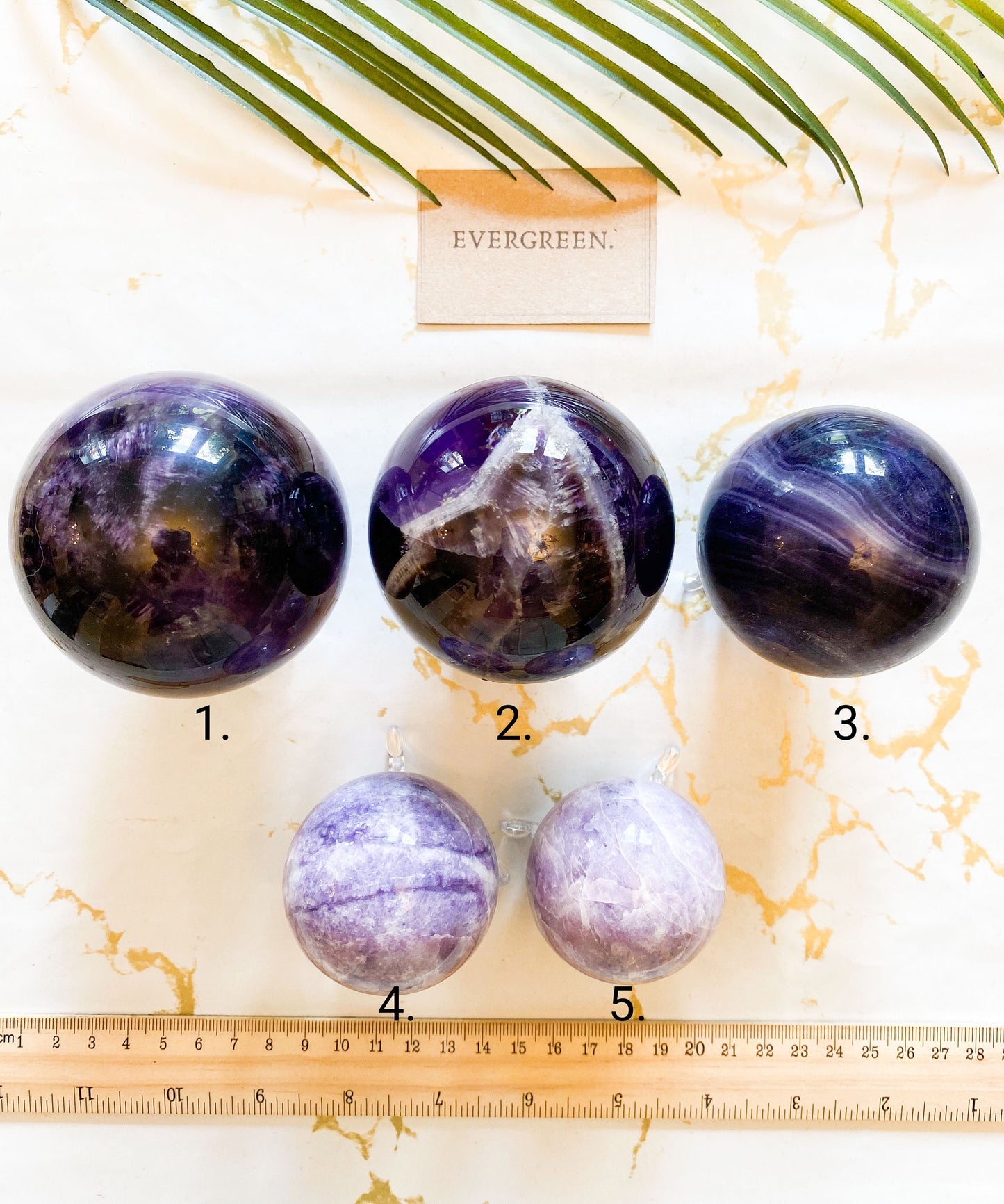 Purple Crystal Spheres - Lepidolite / Amethyst