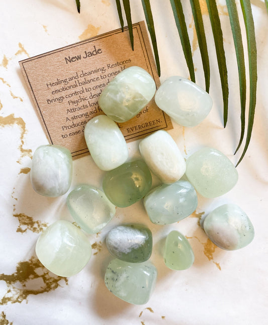 New Jade Crystal Tumbled Stone - Healing, Cleansing & Balance