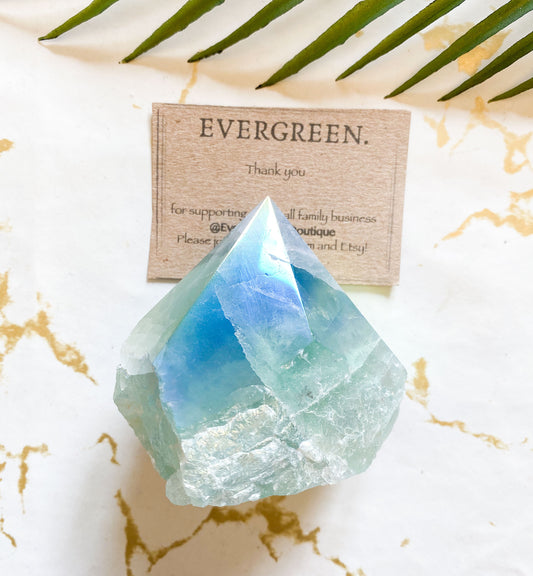 Yellow / Gold / Green / Blue Half Raw Crystal Points - Fluorite, Onyx, Aventurine, Carnelian, Jasper