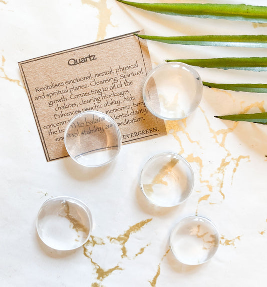Quartz Crystal Button - Growth, Balance & Clarity