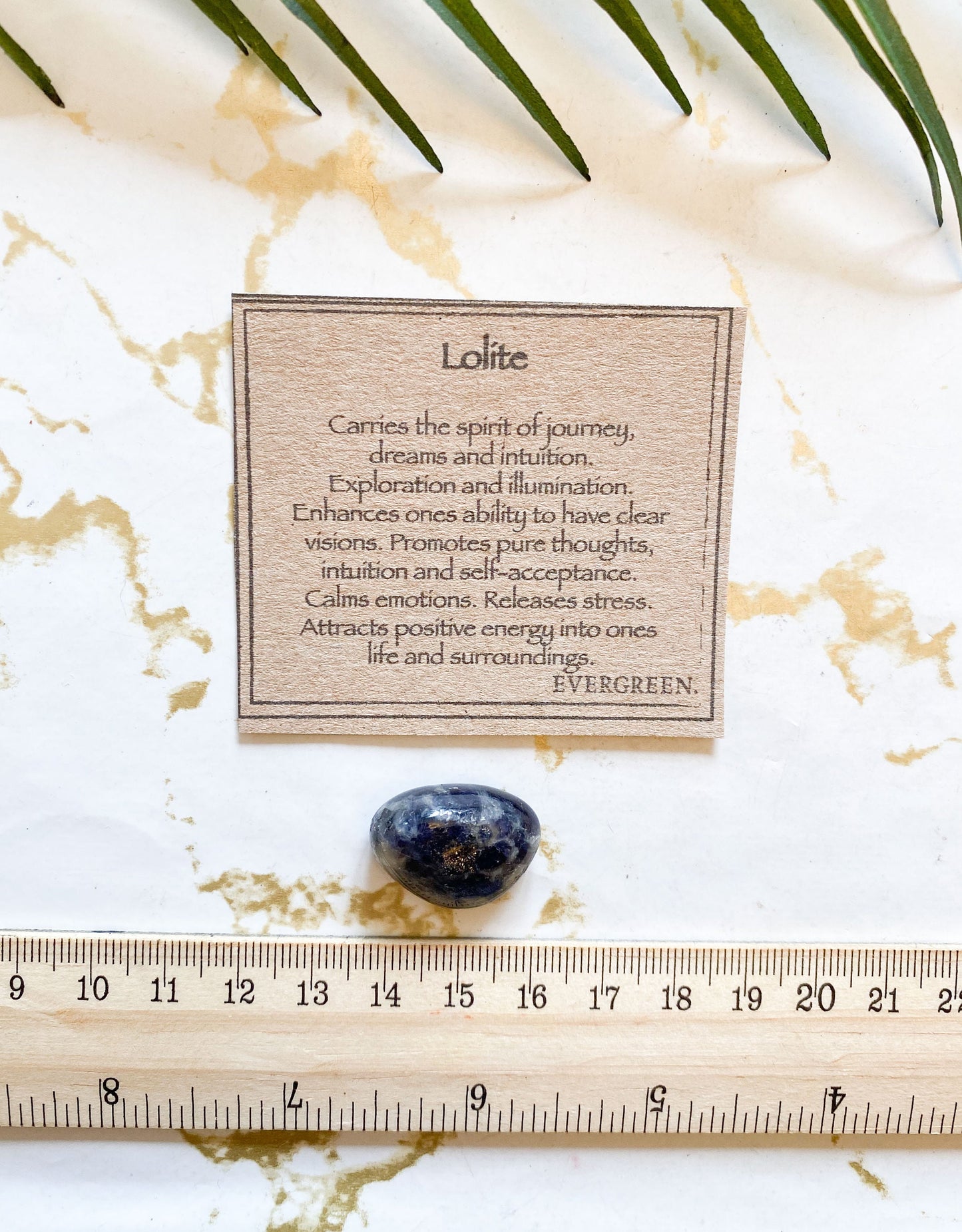 Iolite Crystal Tumbled Stone - Calming, Intuition & Positivity
