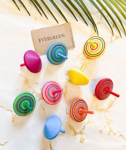 Wooden Spinning Top Toy - Wide Variety Available!