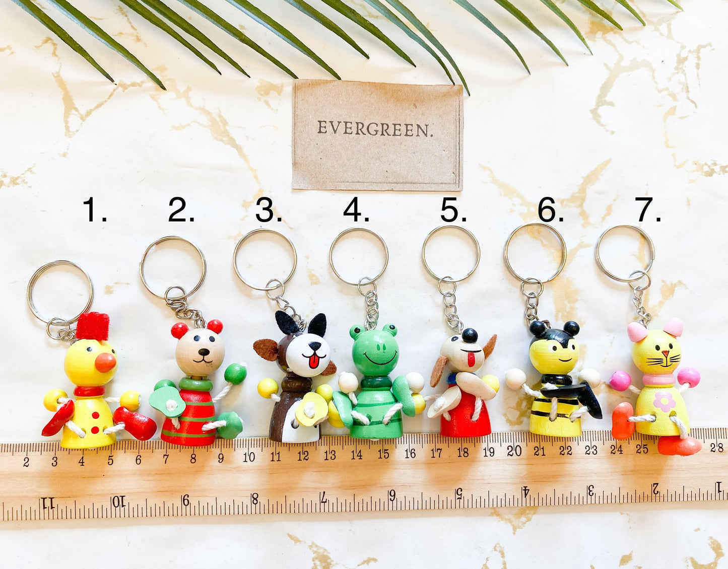 Wooden Peg Doll Animal Keychain - Wide Variety Available!