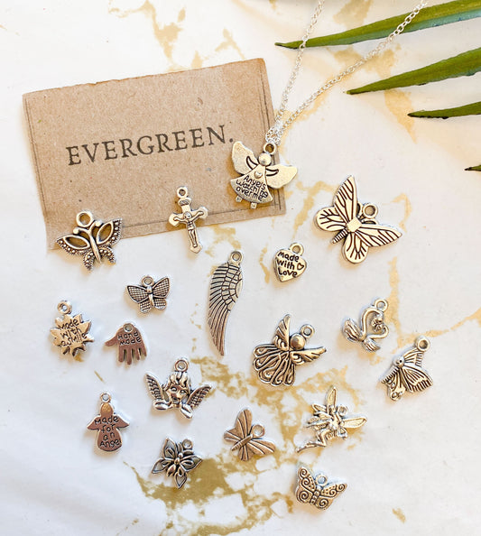Love, Heaven, Peace, Freedom Pendant - Feather, Butterfly, Angel, Guardian Angel