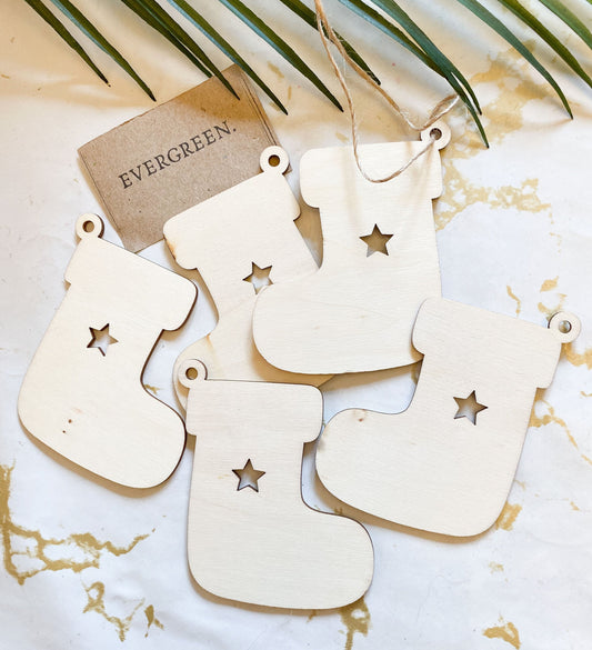 Wooden Christmas Stocking - Decorate Your Own!