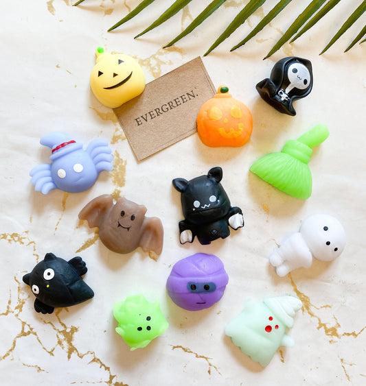 Halloween Squish Stress / Anxiety Relief Toy - Ghost, Spider, Pumpkin, Mummy, Bat, Monster, Witch, Spooky, Trick Or Treat