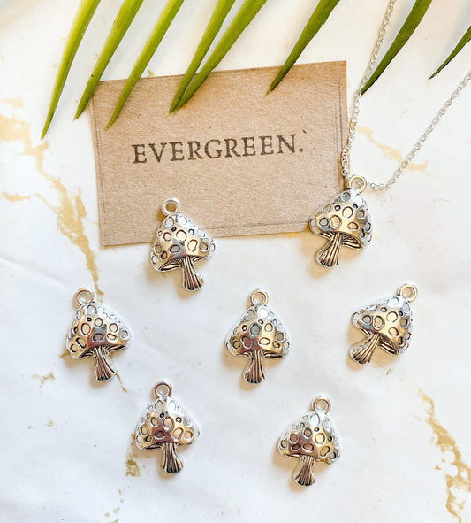 Wild Mushroom Pendant / Charm - Chain Options Available!