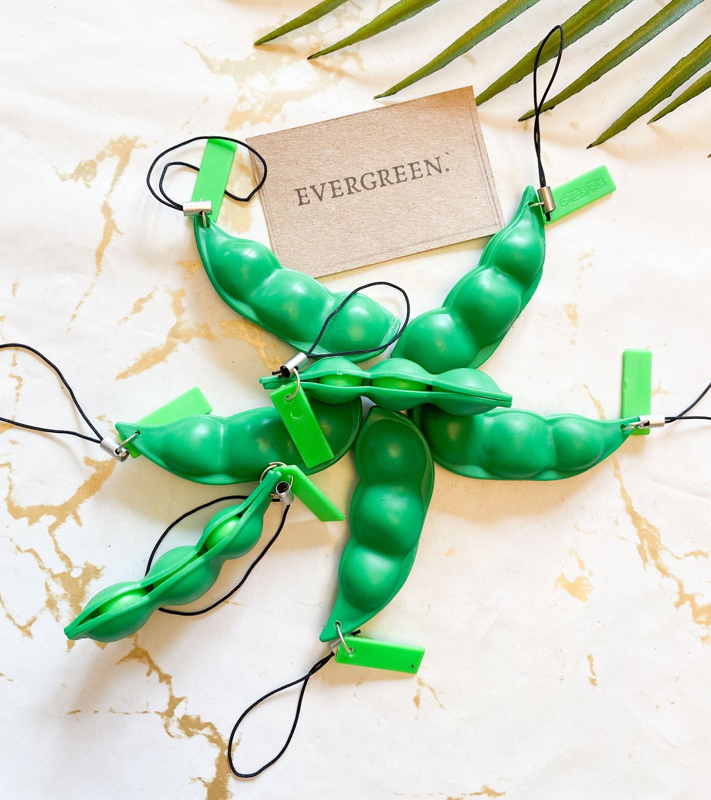 Pea Pod / Peanut Stress Relief / Fidget Toy Keychain - Cute, Love, Boyfriend, Girlfriend, Friends, Best Friends, Siblings