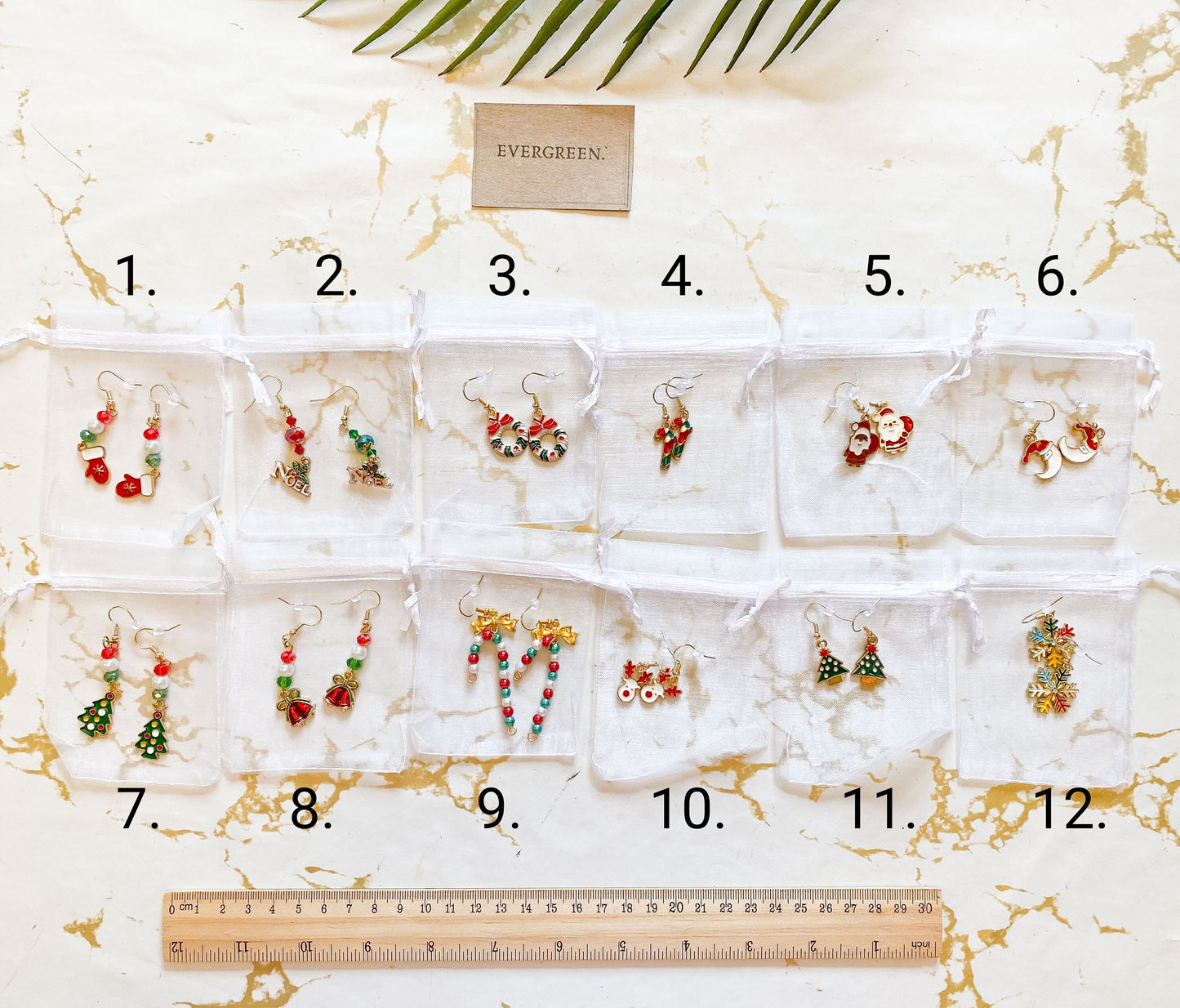 Christmas Earrings - Christmas Tree, Rudolph, Santa, Candy Cane, Noel, Wreath, Snowflake, Moon, Stockings, Bells