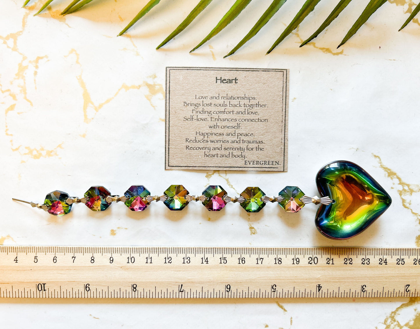 Aurora Heart Crystal Suncatcher