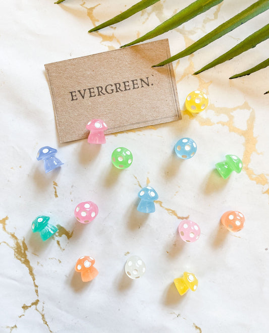 Glow In The Dark Mushroom - Fairy Garden / Plant Pot / Home