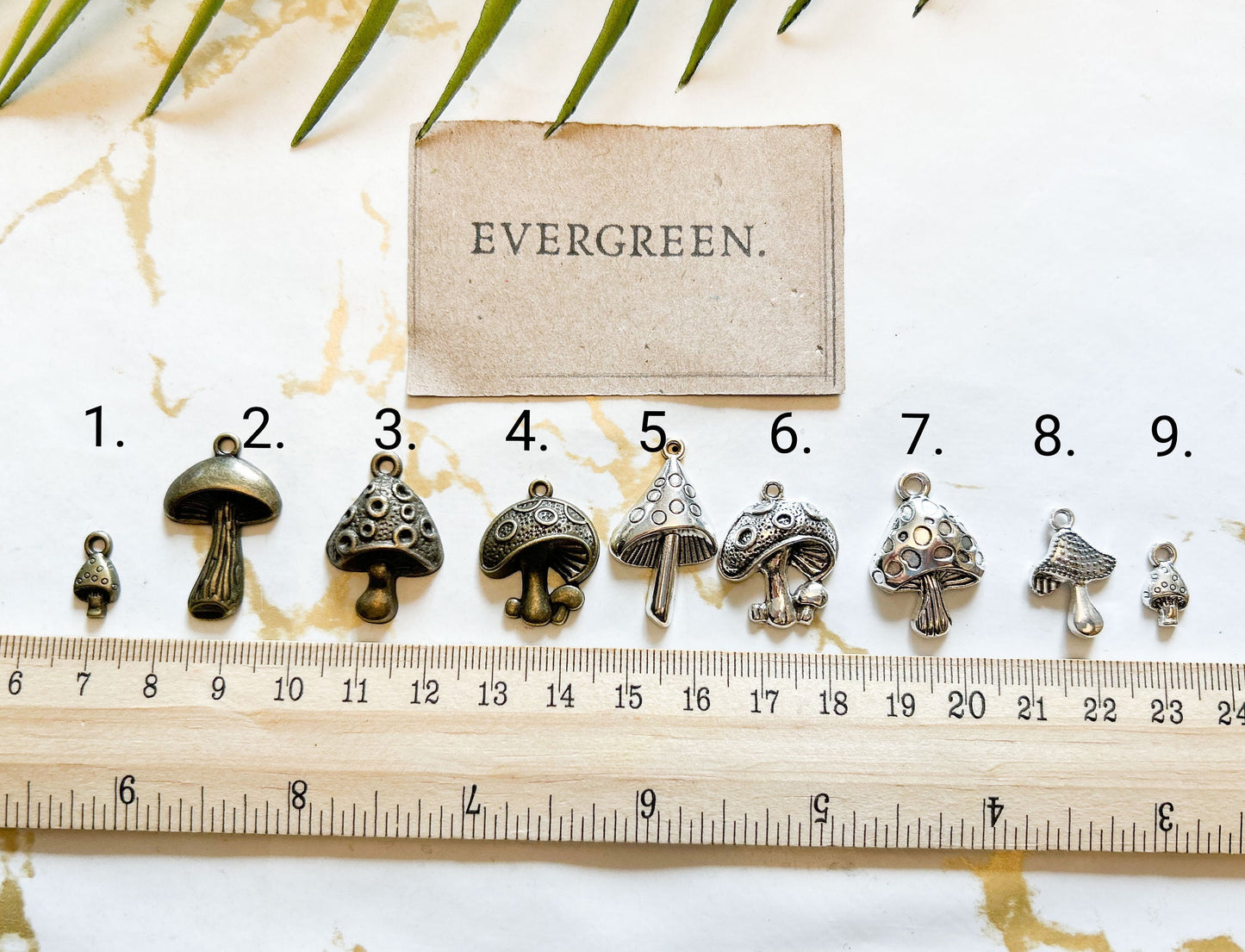 Bronze / Silver Wild Mushroom Pendant / Charm