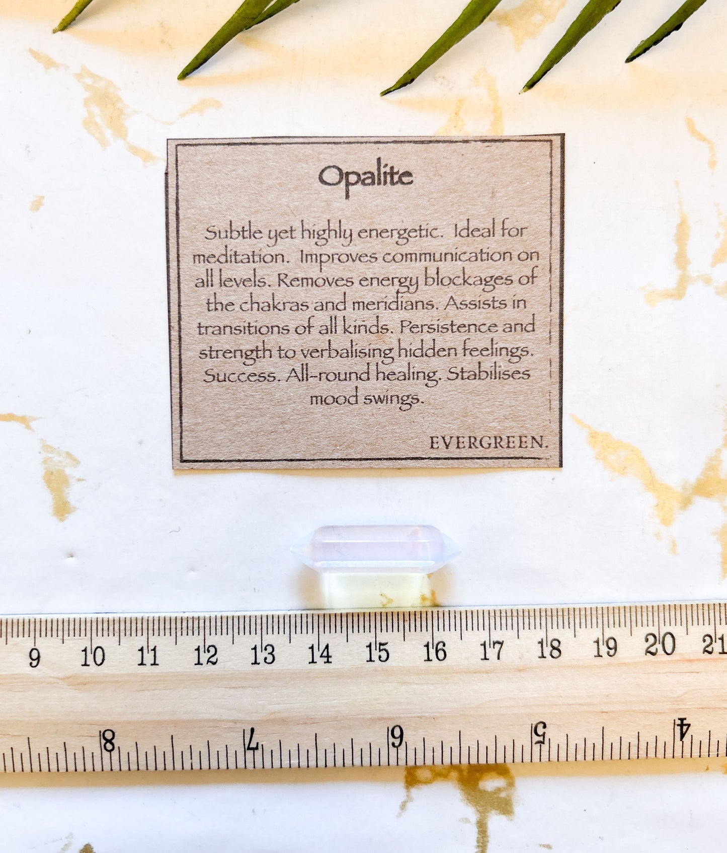 Opalite Crystal Double Point - Energy, Healing & Meditation