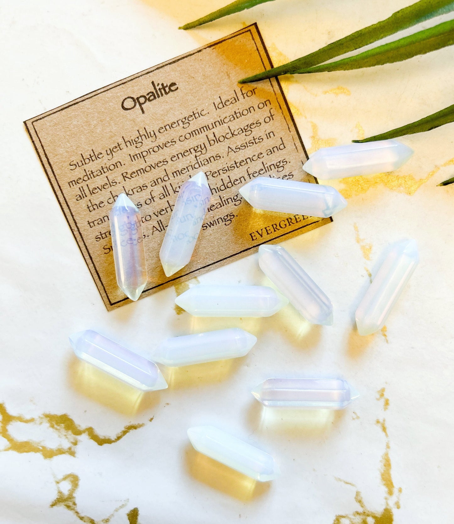 Opalite Crystal Double Point - Energy, Healing & Meditation
