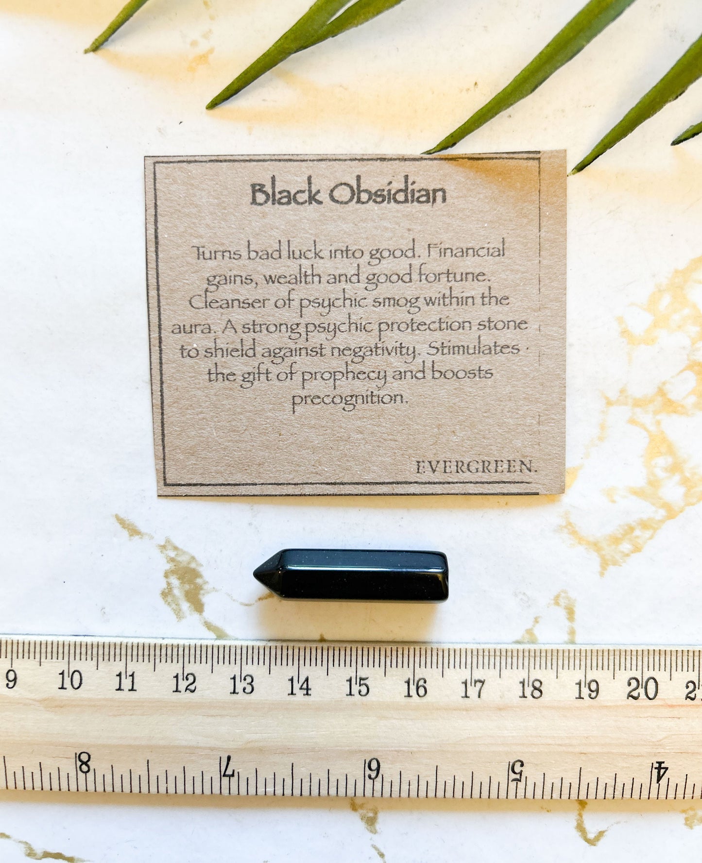 Black Obsidian Crystal Point - Financial Gain, Fortune & Luck