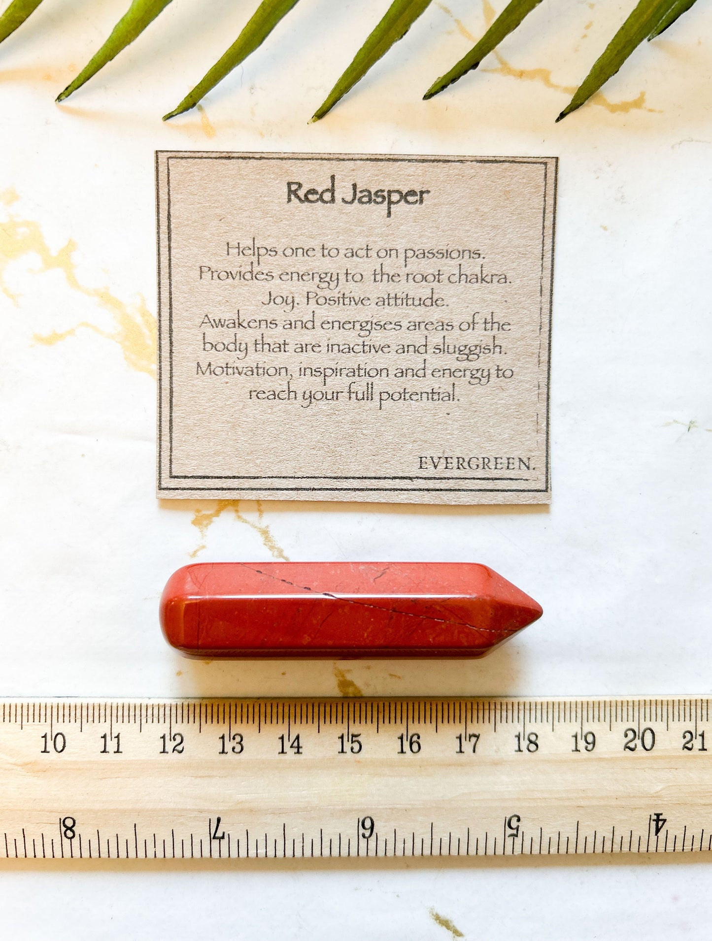Red Jasper Crystal Wand - Motivation, Inspiration & Energy
