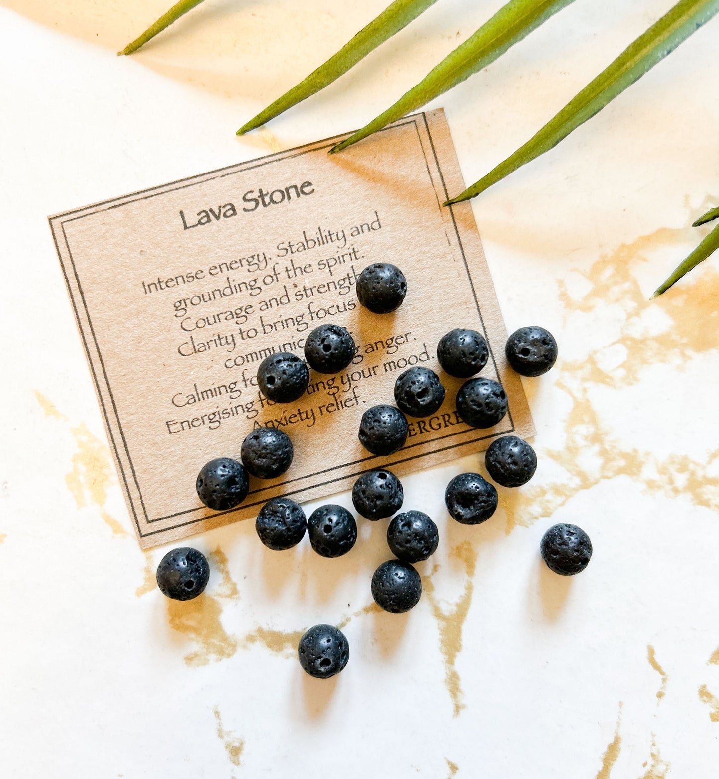 Lava Stone Beads - Stability, Courage & Strength