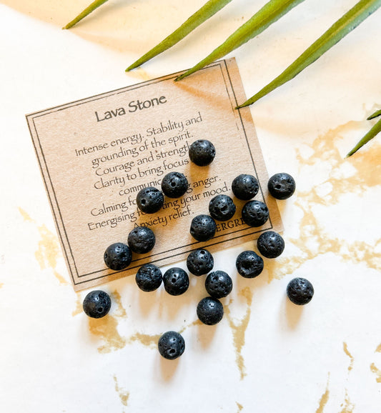 Lava Stone Beads - Stability, Courage & Strength