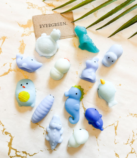 Blue / Green Stress Relief / Anxiety / Fidget Toy Squishy Animal - Wide Variety Available