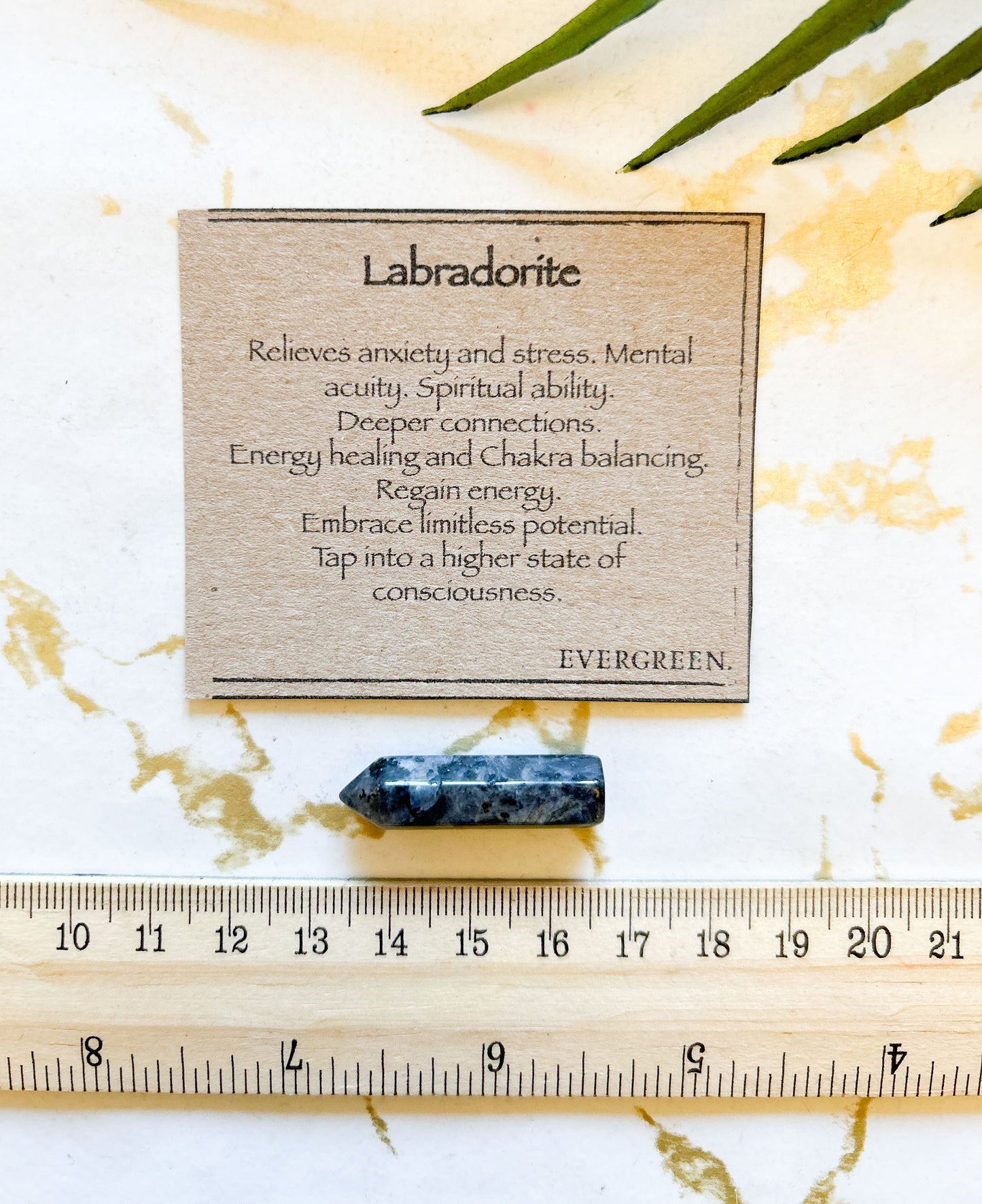 Labradorite Crystal Point - Relieves Anxiety & Stress