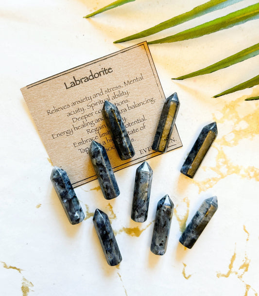 Labradorite Crystal Point - Relieves Anxiety & Stress