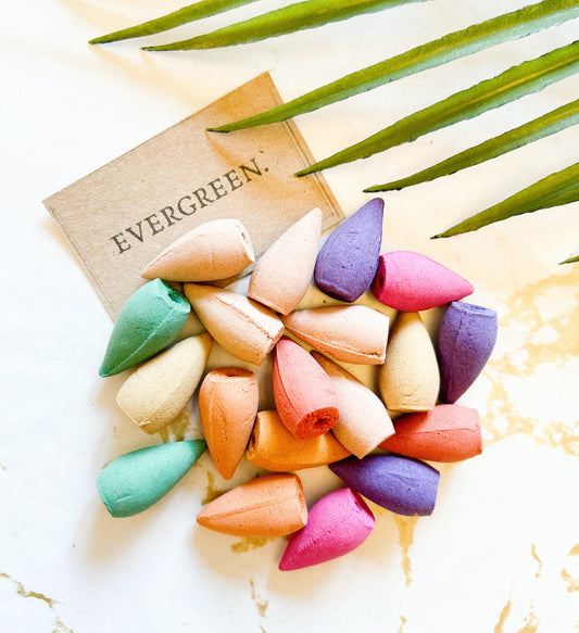 Backflow Incense Cones - Jasmine, Rose, Lily, Mint, Lavender & More