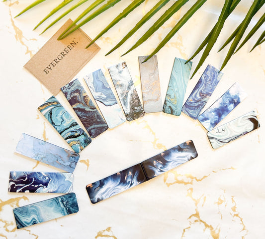 Blue Marble Effect Folding Magnetic Bookmark - Wide Variety Available!
