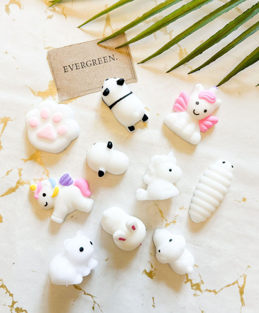 White Stress Relief / Anxiety / Fidget Toy Squishy Animal - Wide Variety Available!