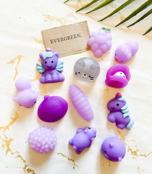 Purple Stress Relief / Anxiety / Fidget Toy Squishy Animal - Wide Variety Available!