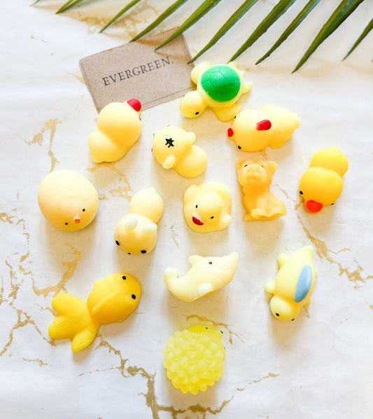 Yellow Stress Relief / Anxiety / Fidget Toy Squishy Animal - Wide Variety Available