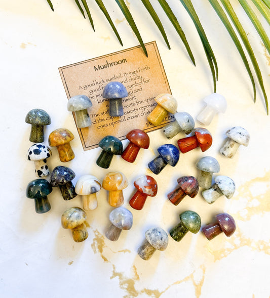 Crystal Mushroom - Good Luck, Good Fortune & Clarity