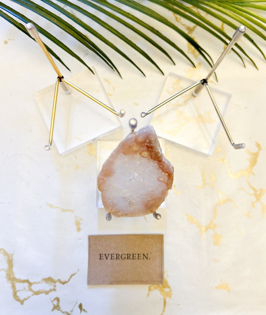 Crystal Slice Display Stand - Gold / Silver
