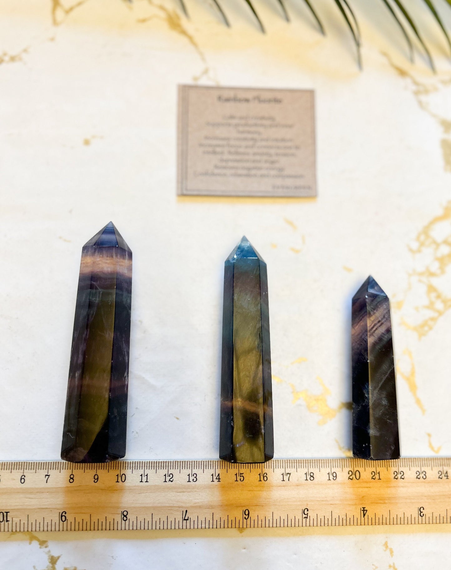 Rainbow Fluorite Crystal Tower / Obelisk - Confidence, Relaxation & Compassion