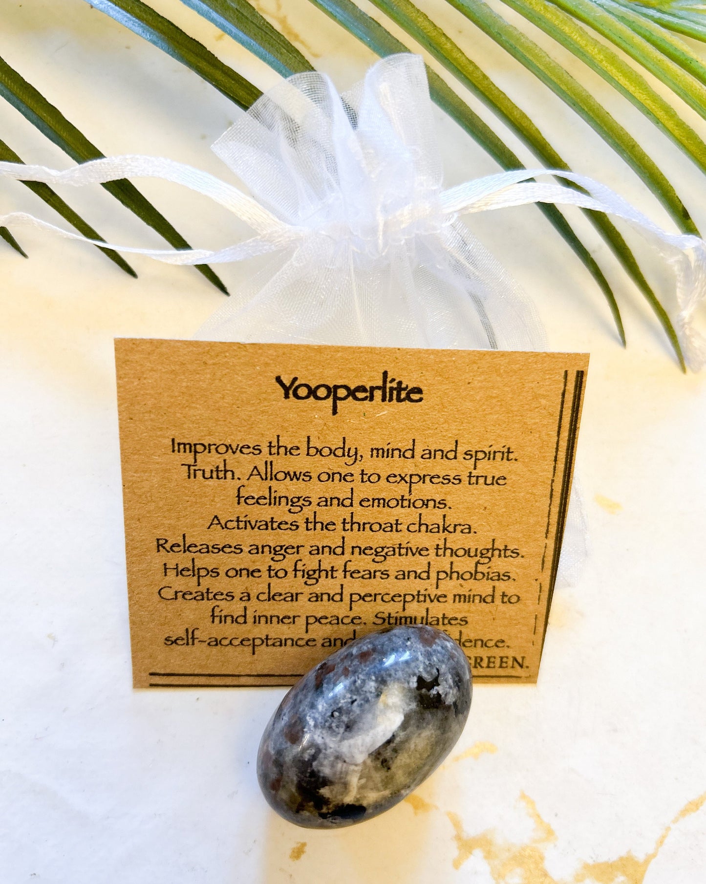 Yooperlite Crystal Tumbled Stone - Peace, Clarity & Self-Confidence