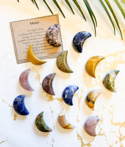 Crystal Moon Carving - Growth, Creativity & Manifestation