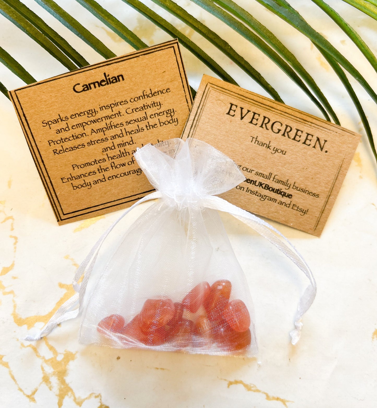Carnelian Crystal Chip Gift Bag 20g - Confidence, Empowerment & Creativity