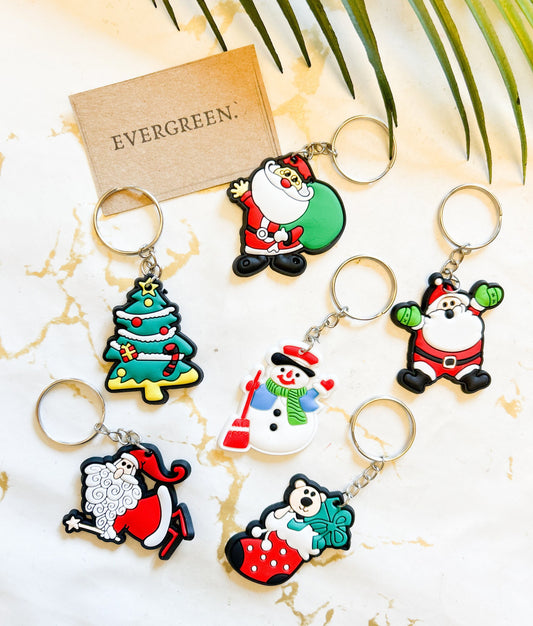 Christmas Character Festive Keychain - Snowman, Santa, Father Christmas, Christmas Tree, Teddy Bear, Toys