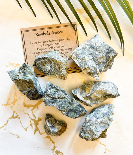 Raw / Rough Kambala Jasper Crystal - Healing, Calming & Energy