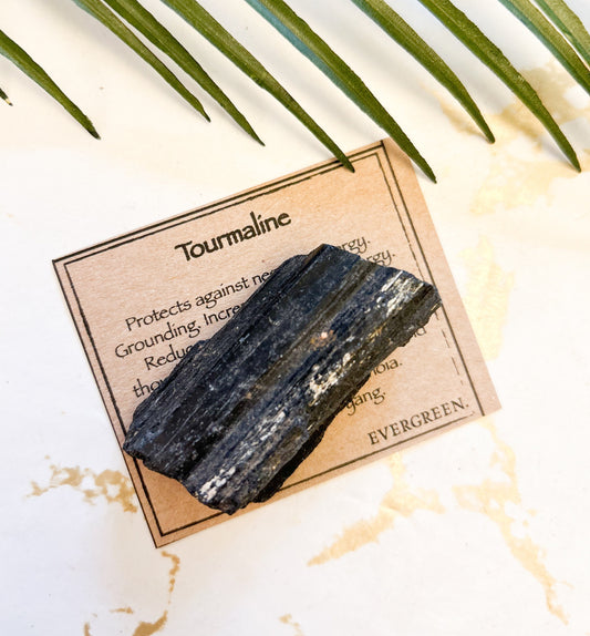 Raw / Rough Black Tourmaline Crystal - Protection, Grounding & Energy