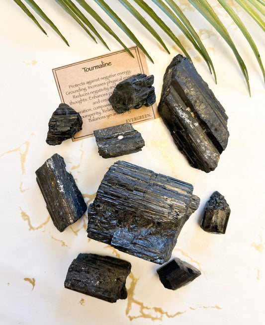 Raw / Rough Black Tourmaline Crystal - Protection, Grounding & Energy