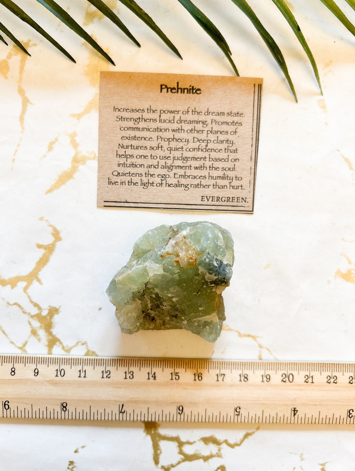 Raw / Rough Prehnite Crystal - Confidence, Clarity & Alignment