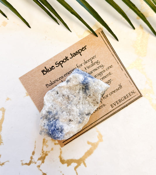Raw / Rough Blue Spot Jasper Crystal - Courage, Stability & Inner-Strength