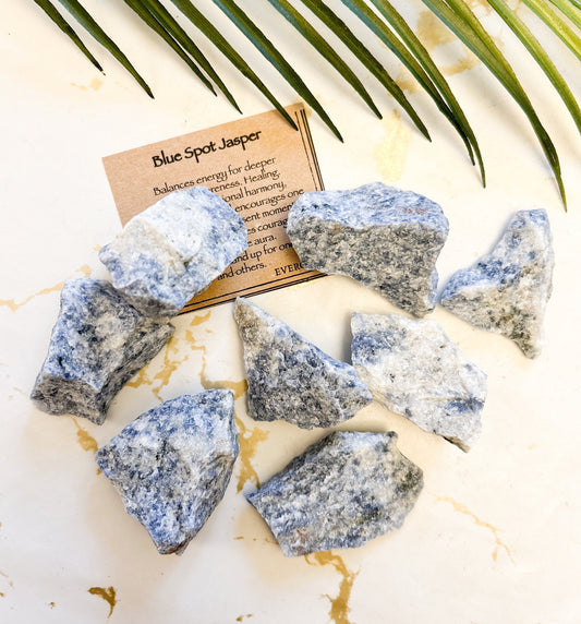 Raw / Rough Blue Spot Jasper Crystal - Courage, Stability & Inner-Strength