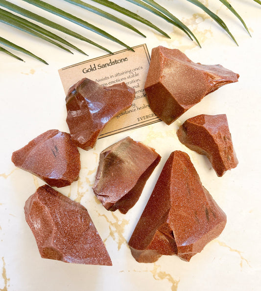 Raw / Rough Gold Sandstone Crystal - Ambition, Energy & Confidence