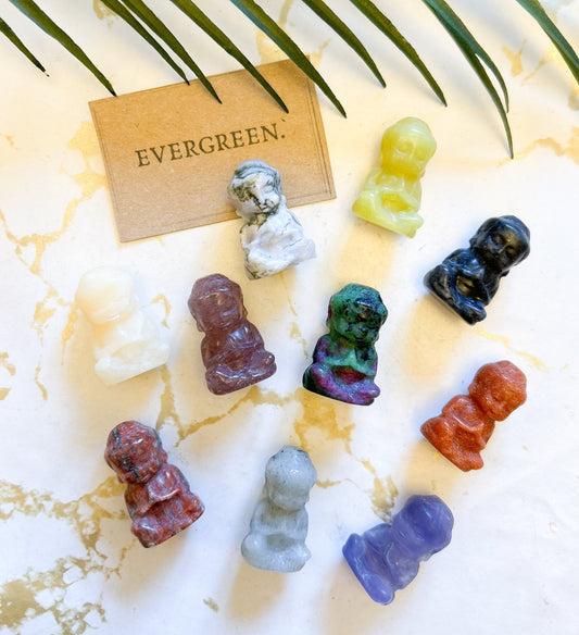 Buddha Crystal Carving 30mm - Wide Variety Available!