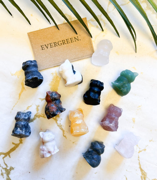 Cat / Kitten / Kitty Crystal Carving - Wide Variety Available!